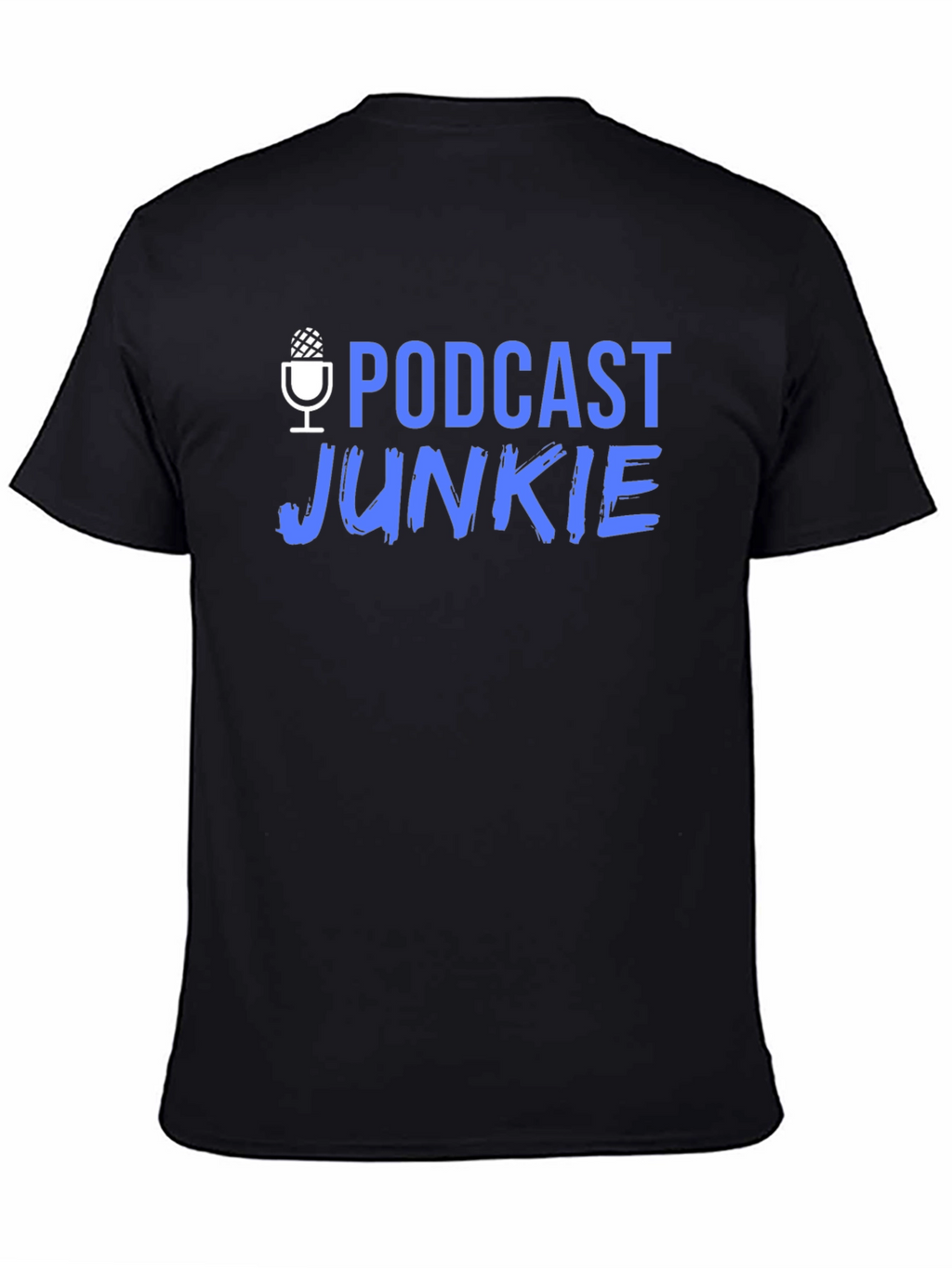 Podcast Junkie Black Graphic T-Shirt