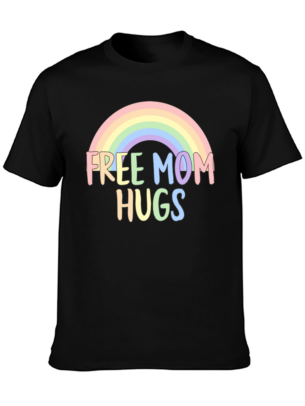 Free Mom Hugs Rainbow Graphic Tee