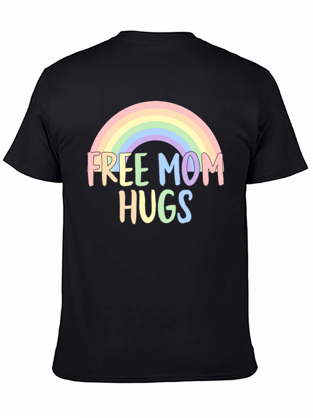 Free Mom Hugs Rainbow Graphic Tee
