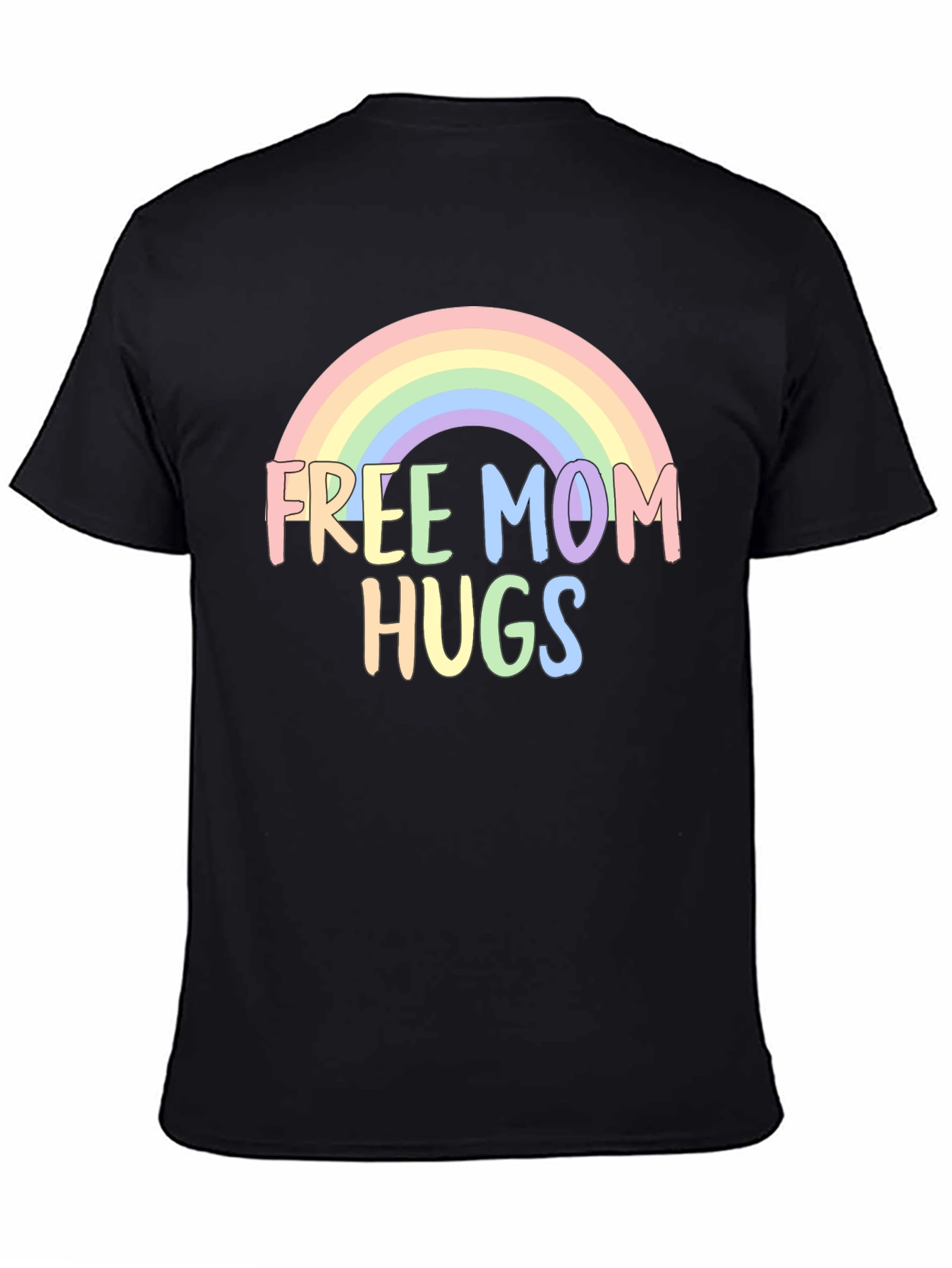 Free Mom Hugs Rainbow Graphic Tee