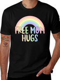 Free Mom Hugs Rainbow Graphic Tee