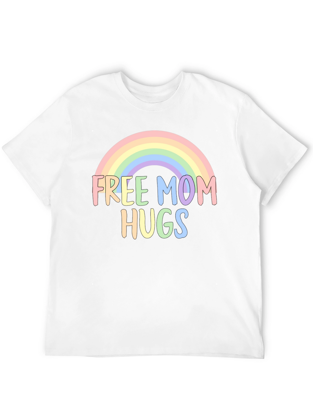 Free Mom Hugs Rainbow Graphic Tee