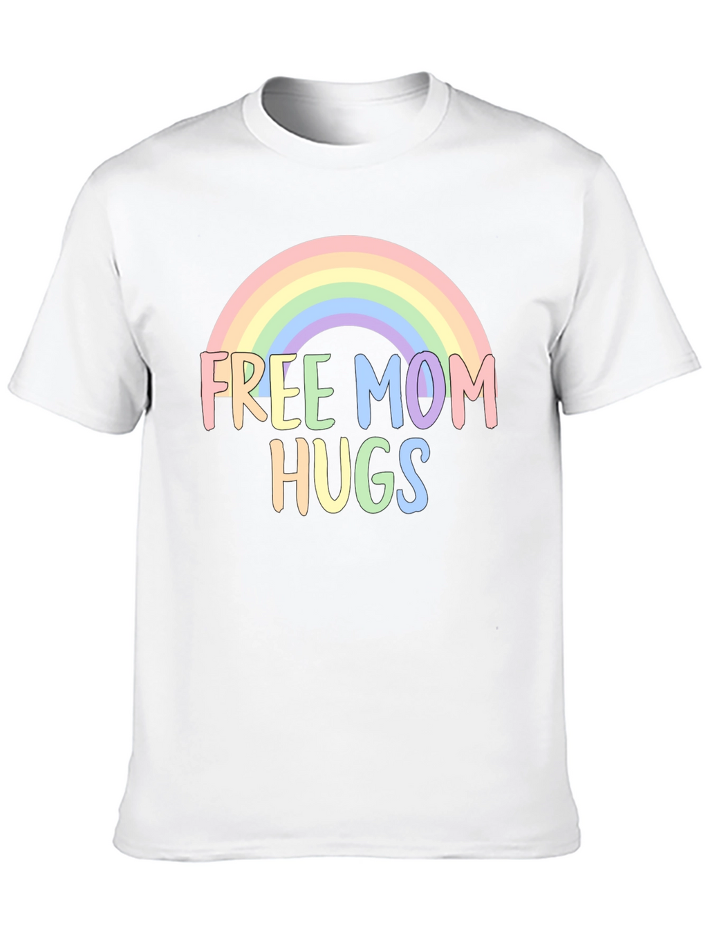 Free Mom Hugs Rainbow Graphic Tee