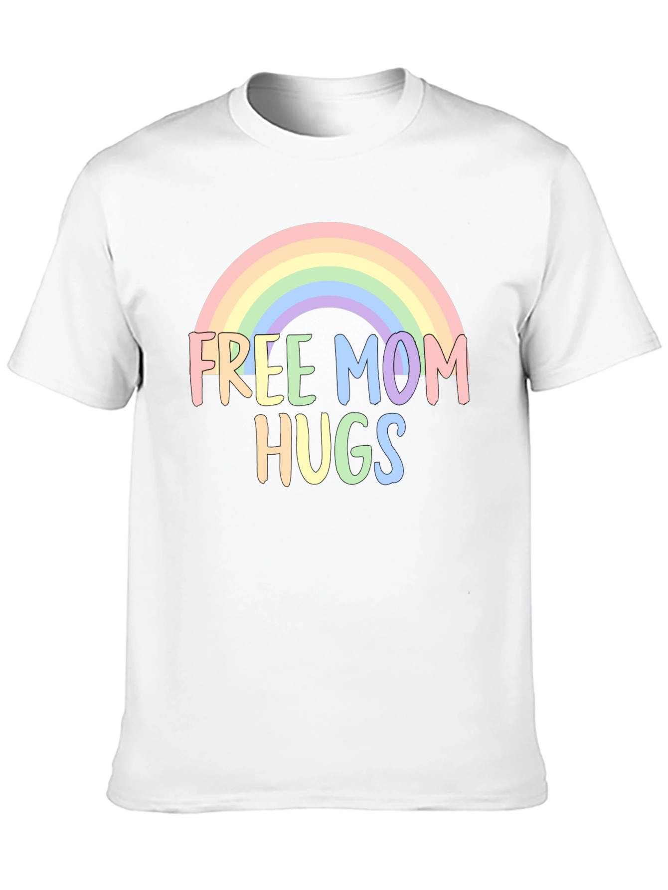 Free Mom Hugs Rainbow Graphic Tee