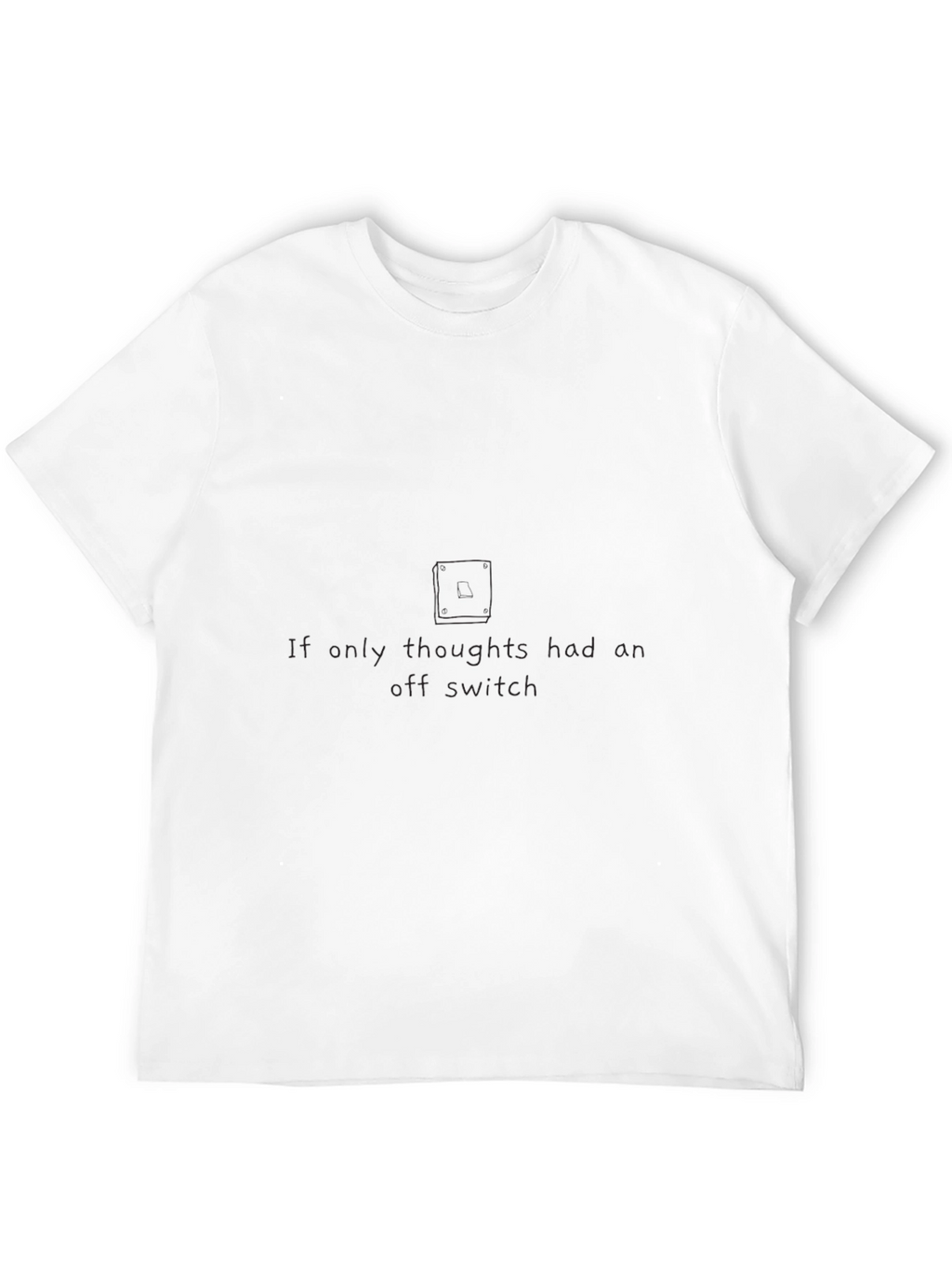 Mens Black Graphic Tee - Thoughts Off Switch
