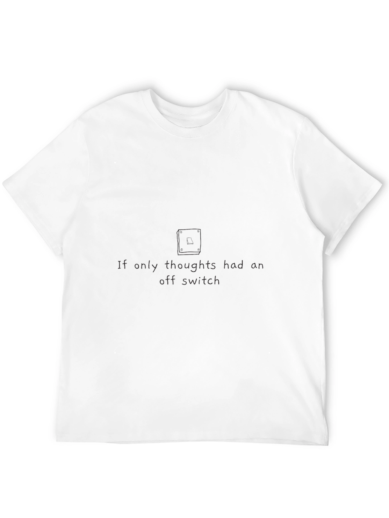 Mens Black Graphic Tee - Thoughts Off Switch