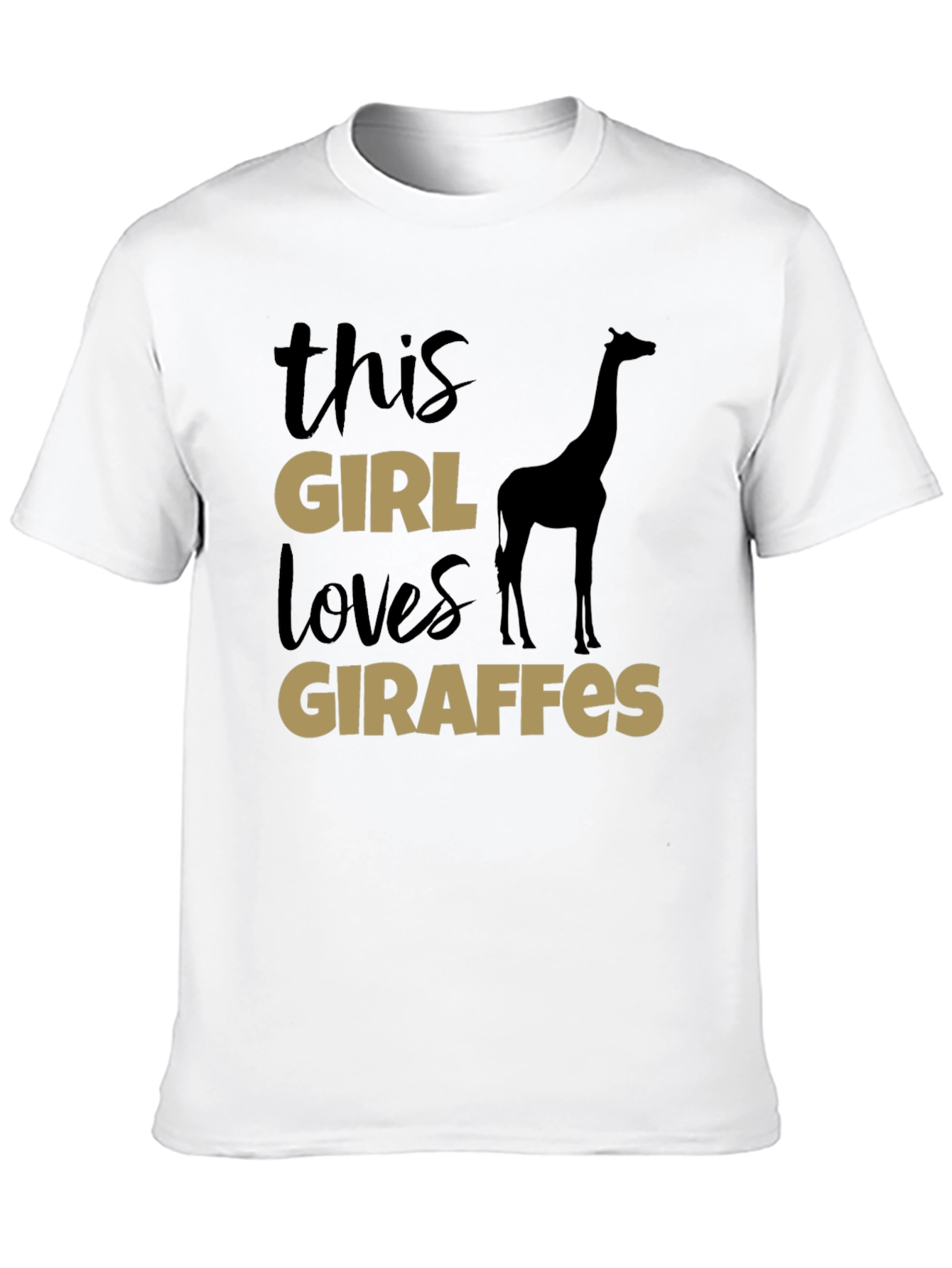 This Girl Loves Giraffes T-Shirt - Black
