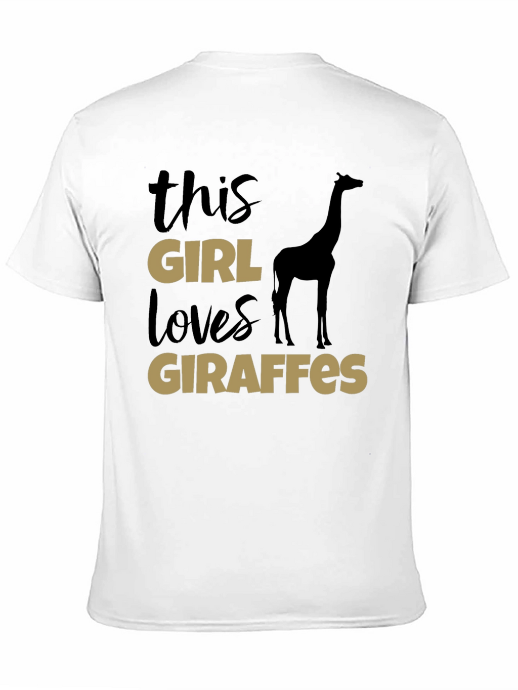 This Girl Loves Giraffes T-Shirt - Black
