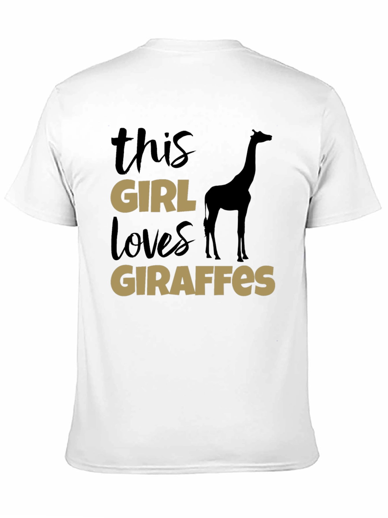 This Girl Loves Giraffes T-Shirt - Black