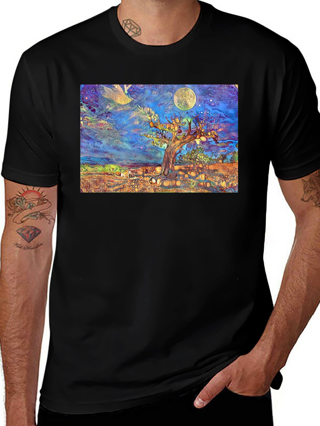 Psychedelic Tree of Life Graphic Tee