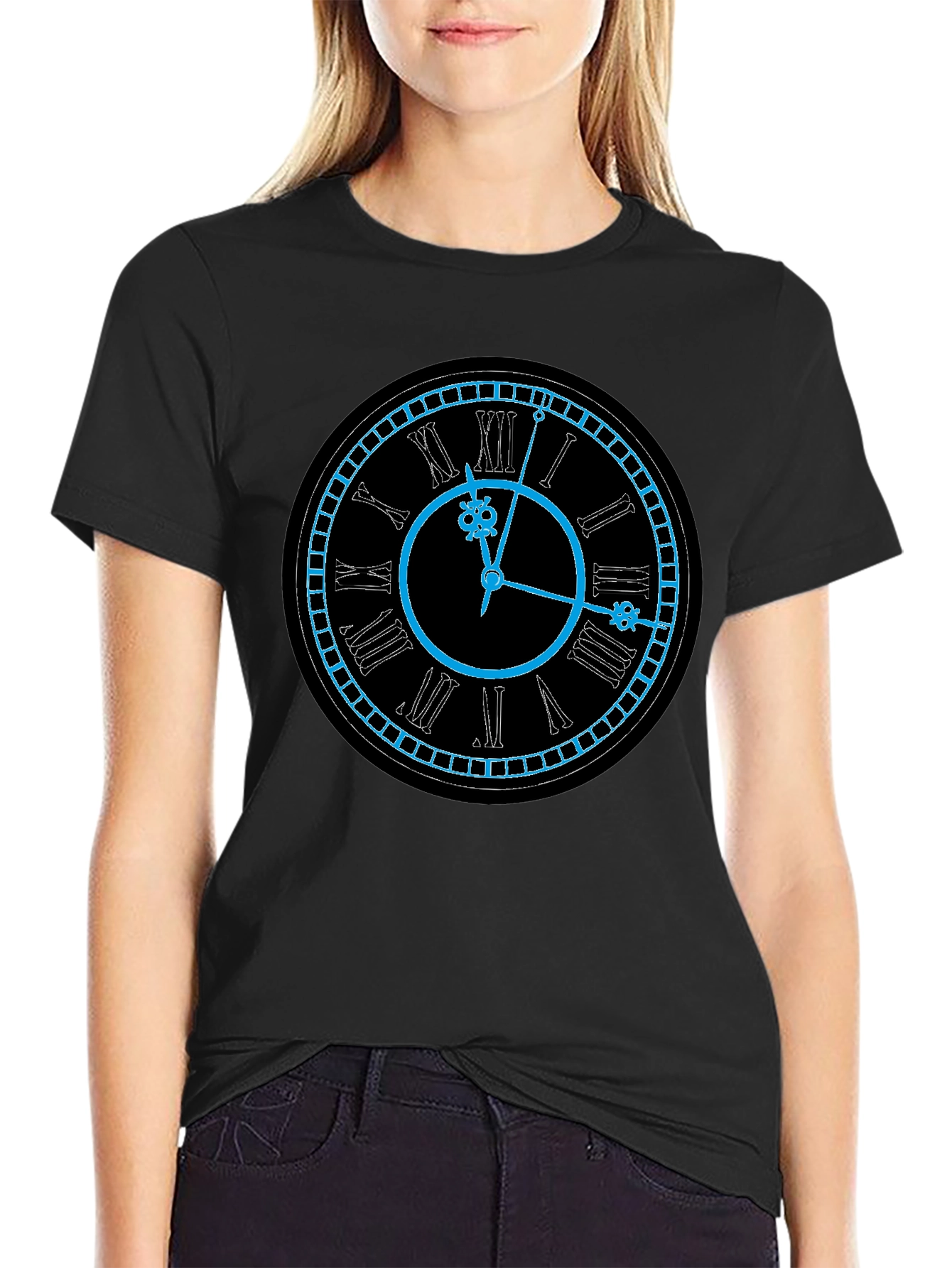 Black Clock Face T-Shirt