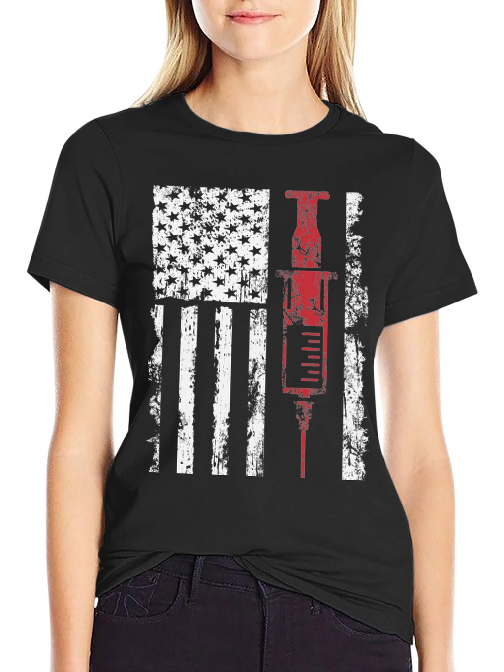 American Flag Syringe Graphic Tee