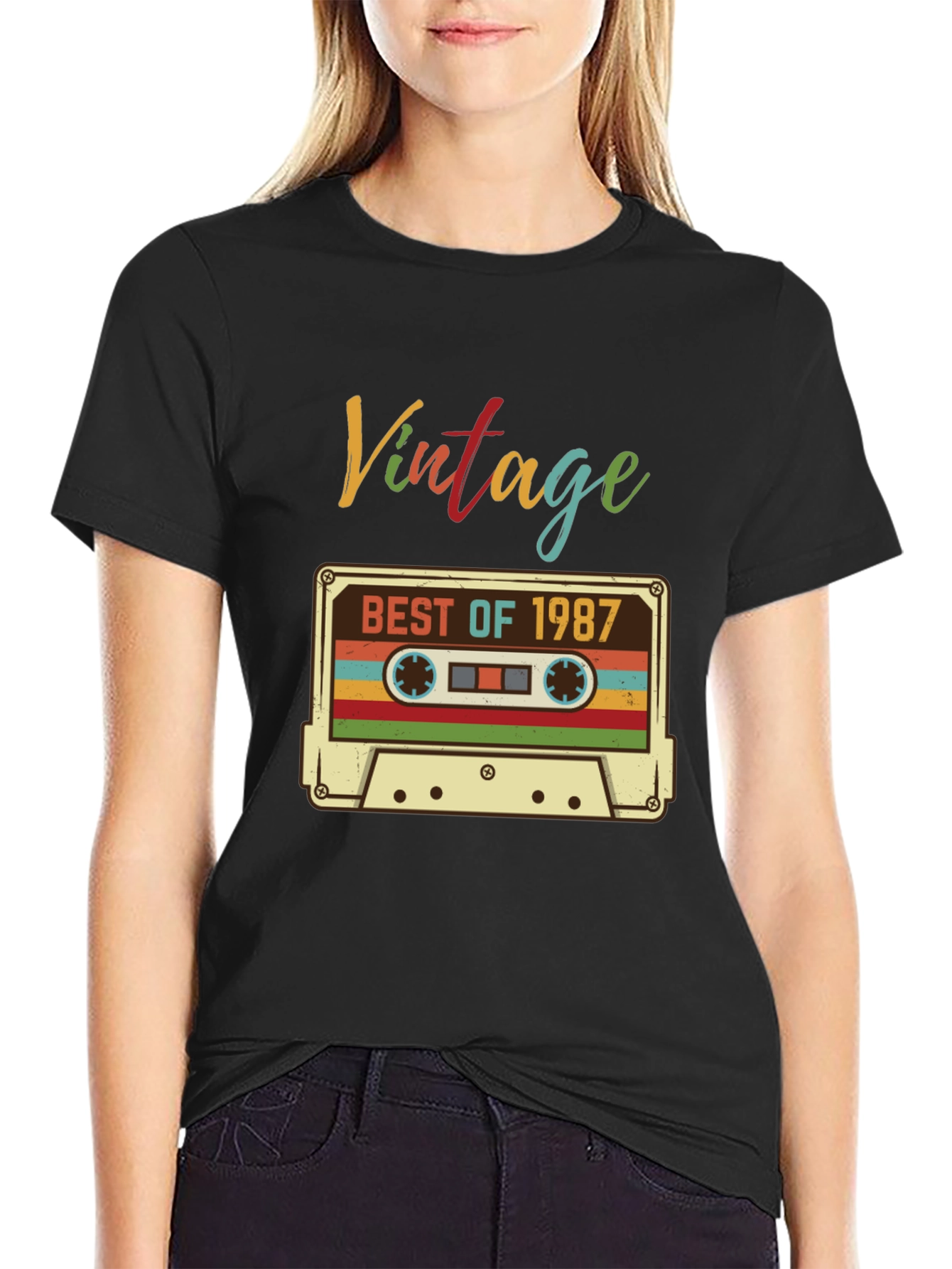 Vintage 1987 Cassette Tape T-Shirt