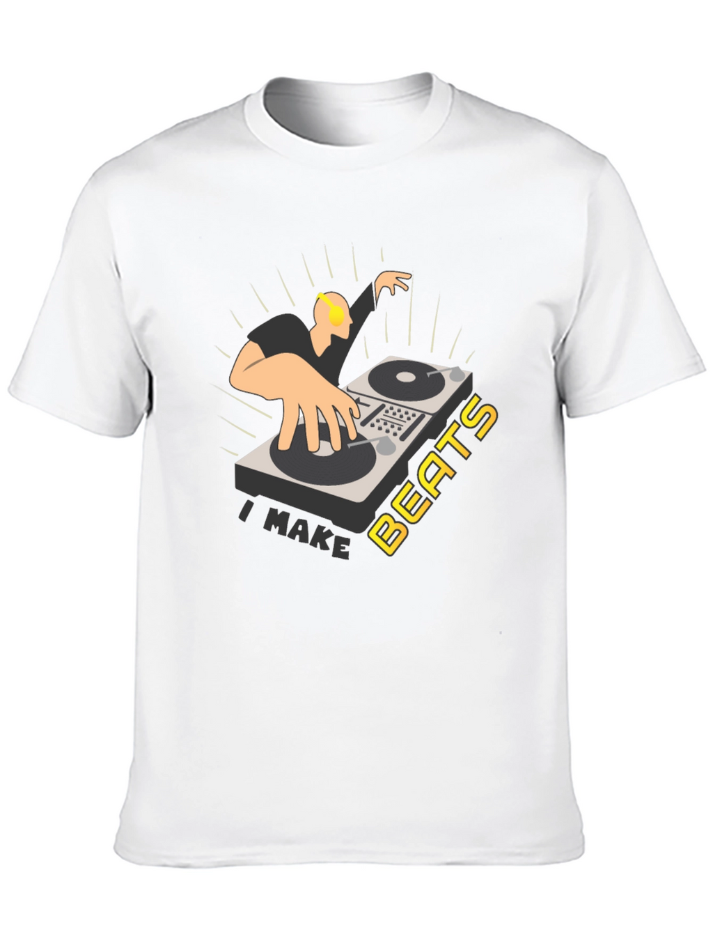 I Make Beats T-Shirt - DJ Turntable Graphic Tee