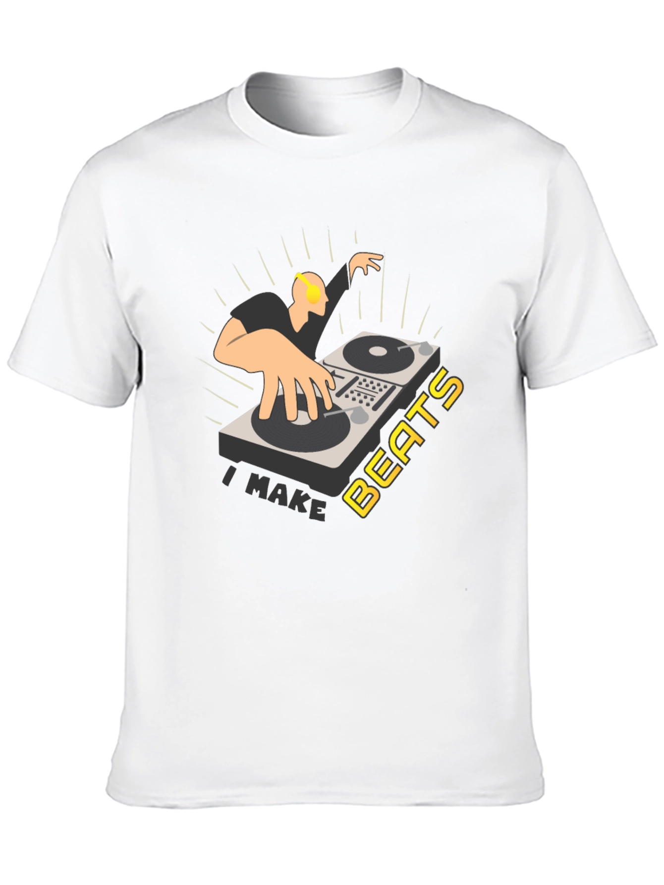 I Make Beats T-Shirt - DJ Turntable Graphic Tee