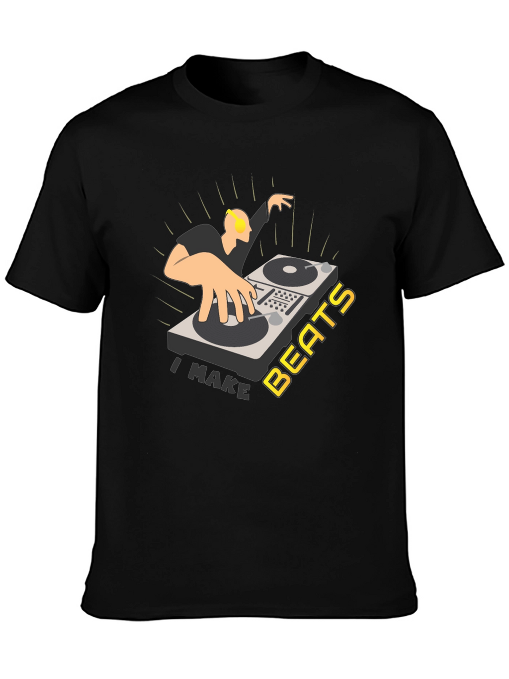 I Make Beats T-Shirt - DJ Turntable Graphic Tee