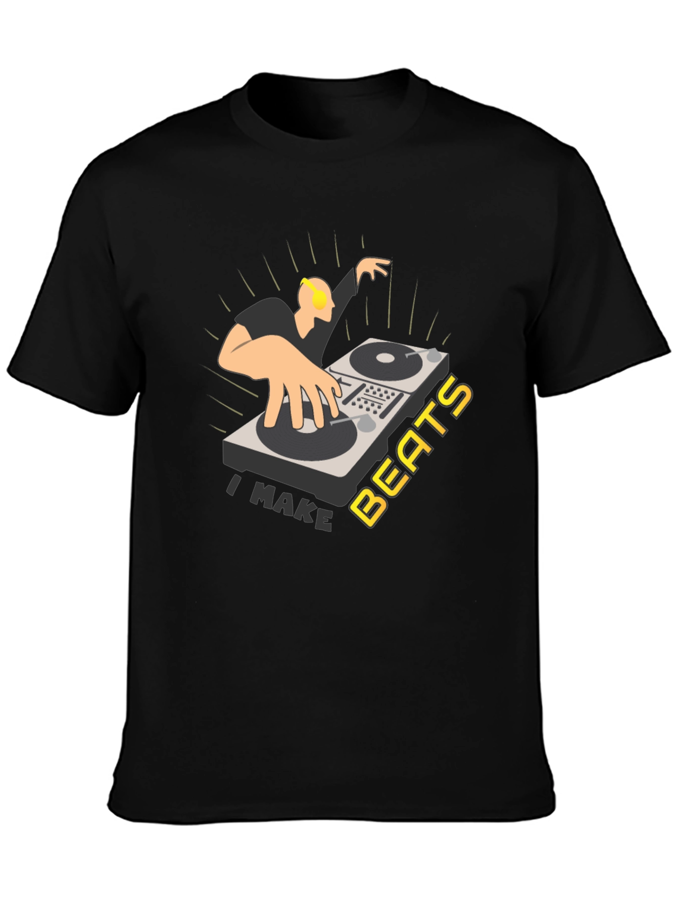 I Make Beats T-Shirt - DJ Turntable Graphic Tee