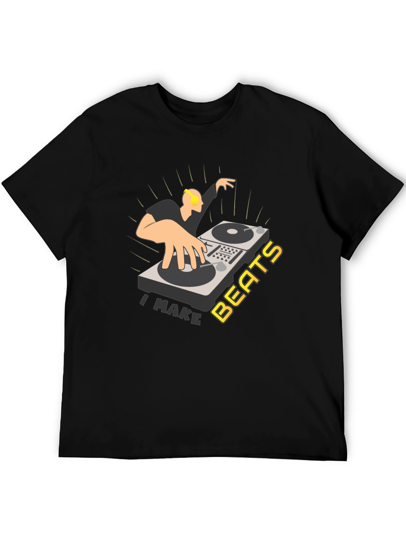 I Make Beats T-Shirt - DJ Turntable Graphic Tee