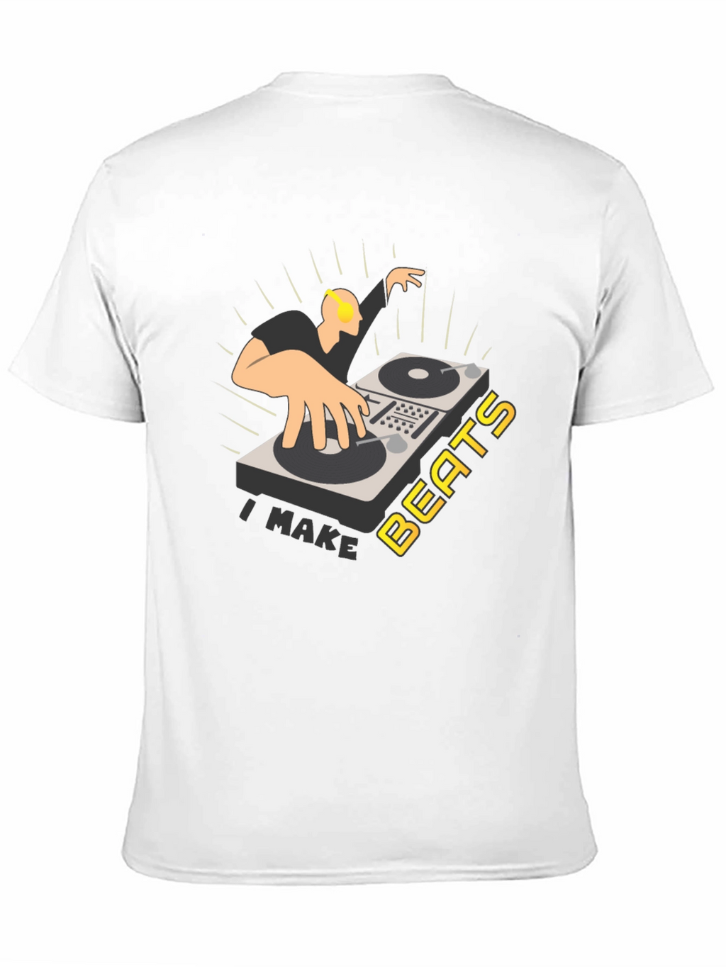 I Make Beats T-Shirt - DJ Turntable Graphic Tee
