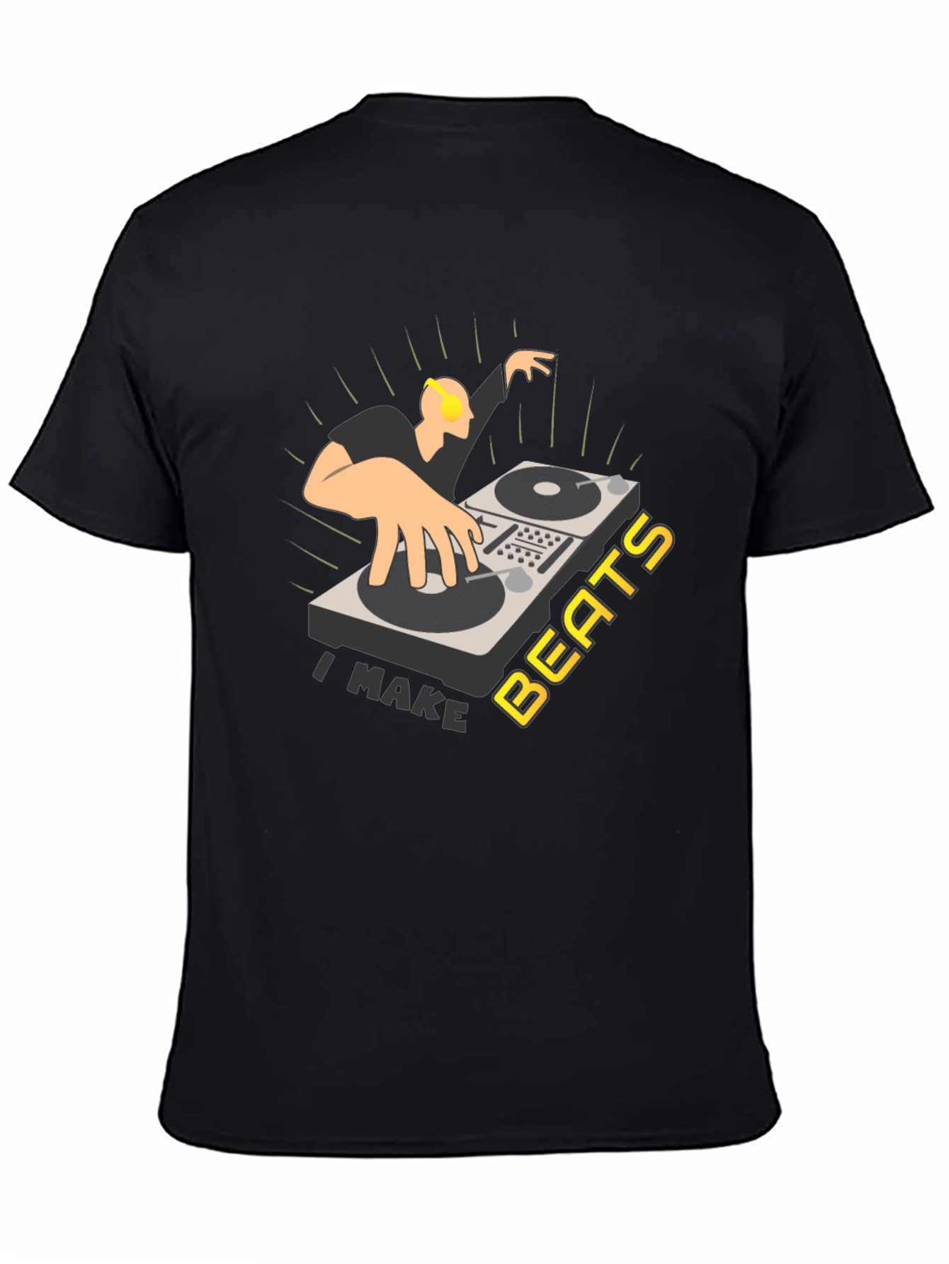 I Make Beats T-Shirt - DJ Turntable Graphic Tee