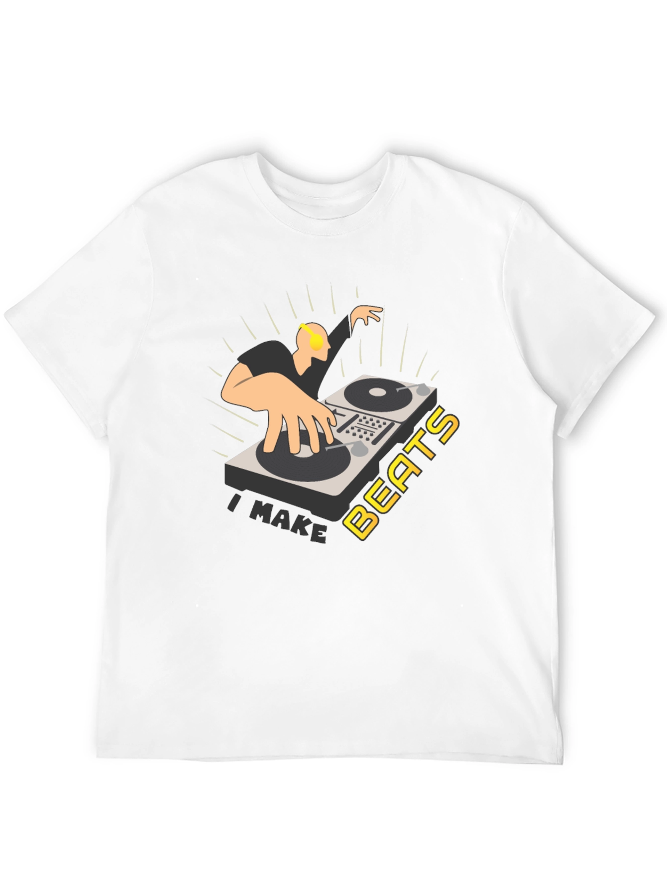 I Make Beats T-Shirt - DJ Turntable Graphic Tee