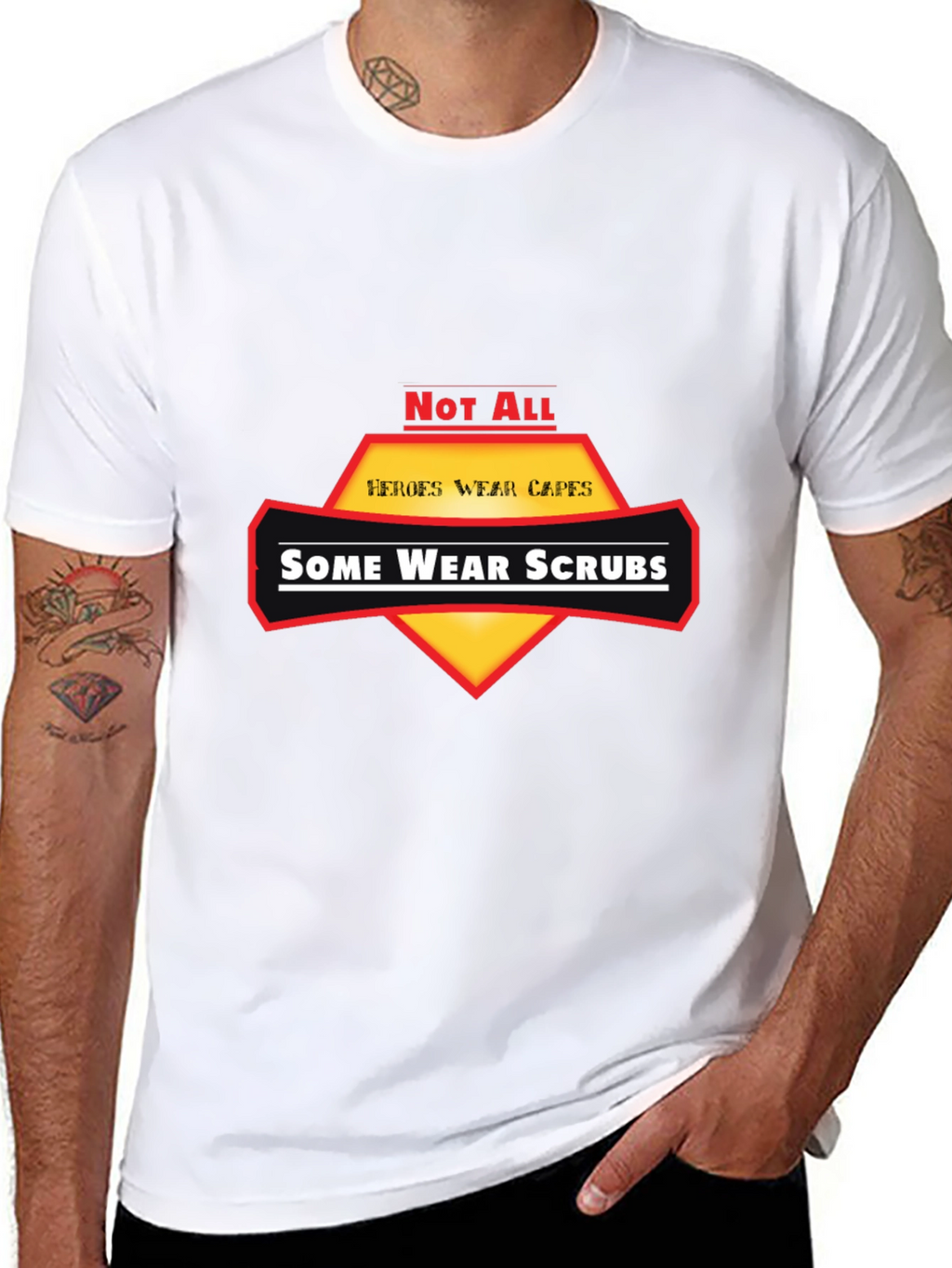 Heroes Wear Scrubs Graphic T-Shirt