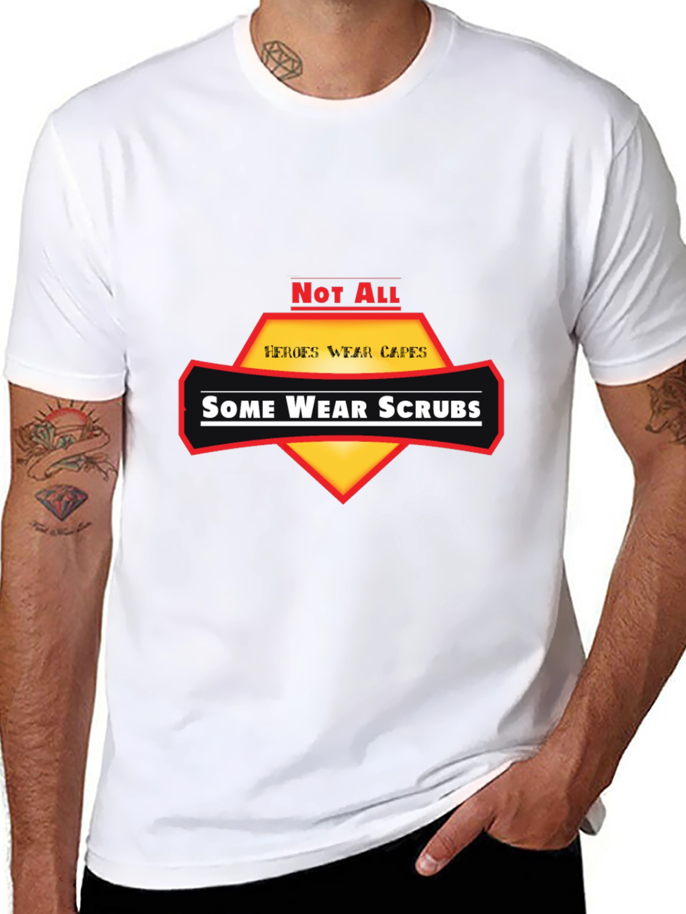 Heroes Wear Scrubs Graphic T-Shirt