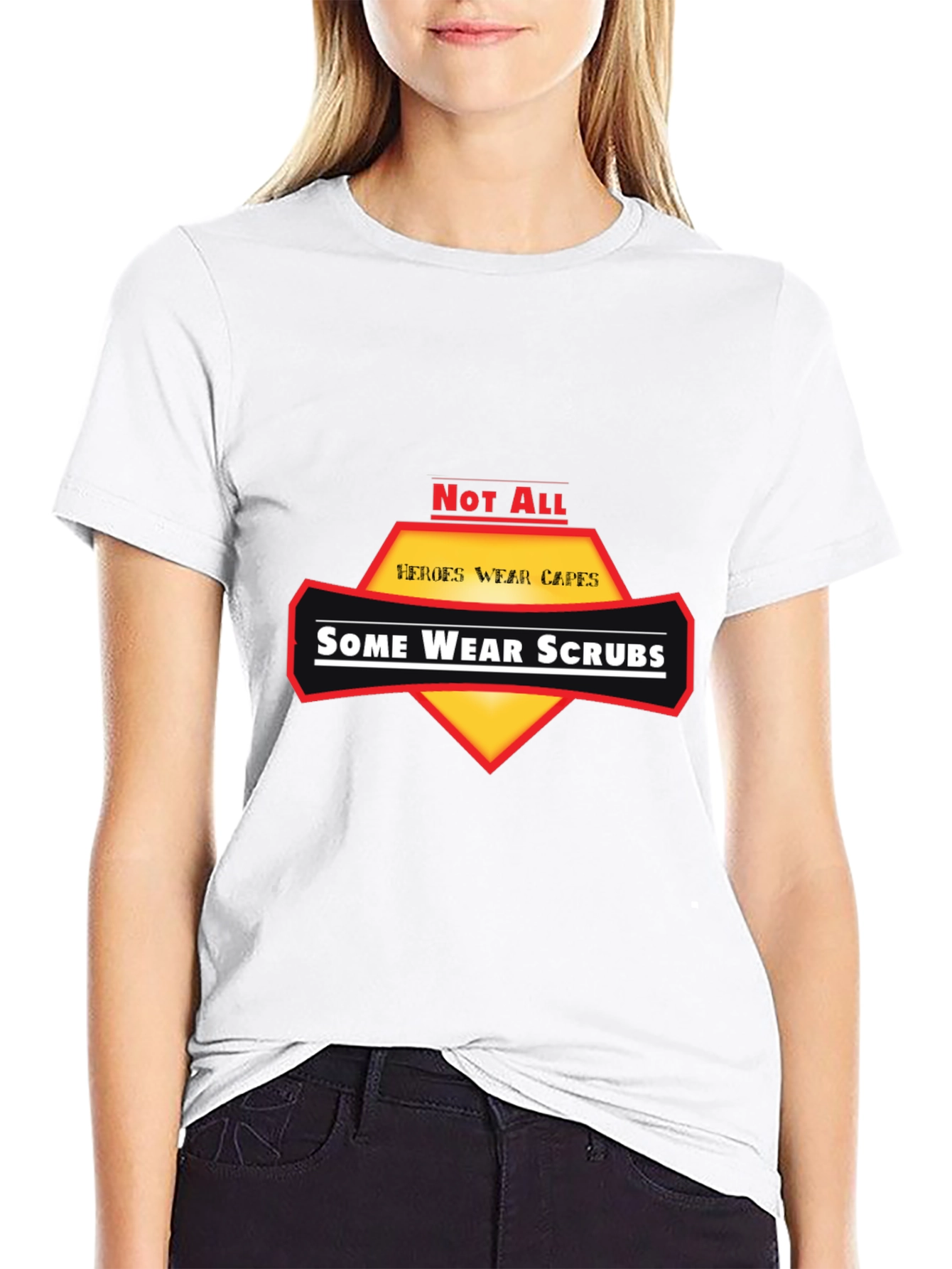 Heroes Wear Scrubs Graphic T-Shirt