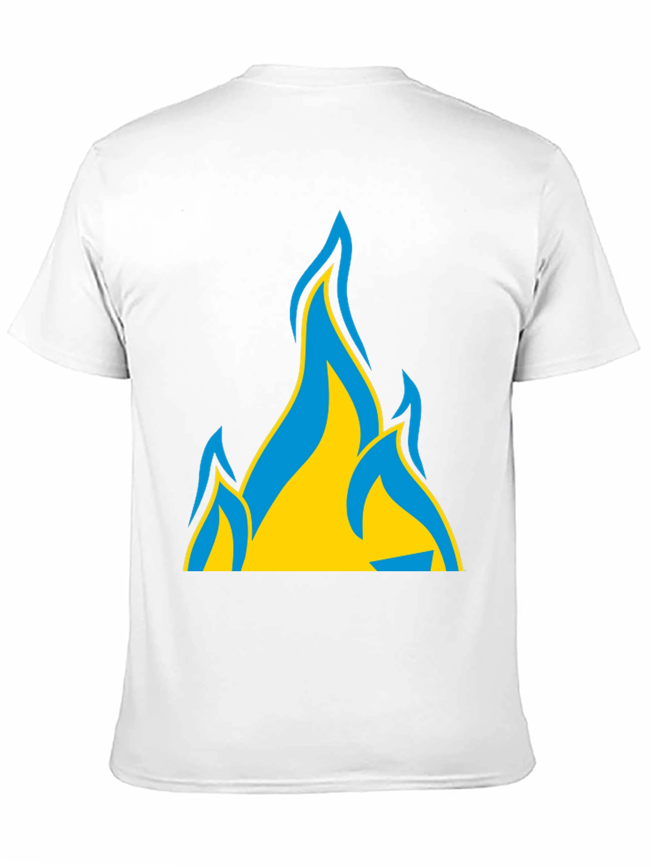 Ukraine Flag Fire Graphic T-Shirt - Black