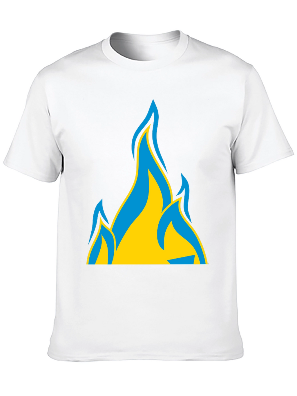Ukraine Flag Fire Graphic T-Shirt - Black