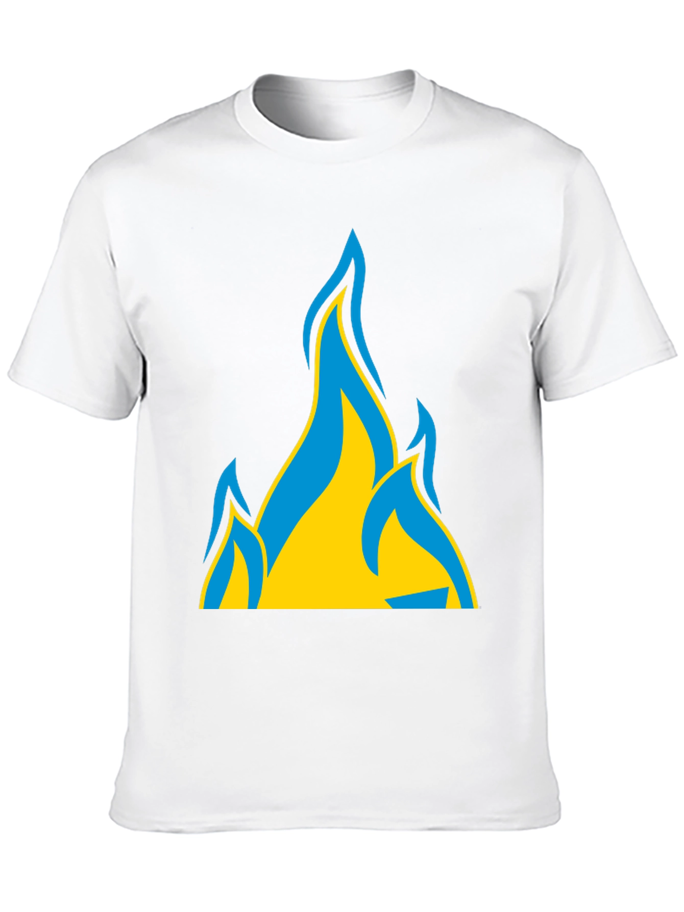Ukraine Flag Fire Graphic T-Shirt - Black