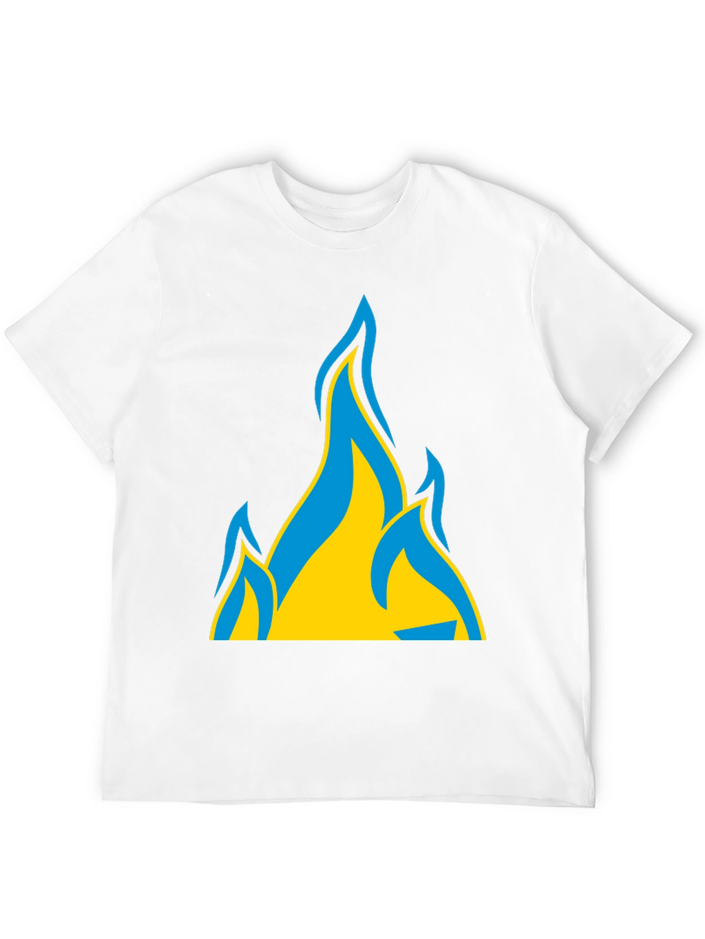 Ukraine Flag Fire Graphic T-Shirt - Black