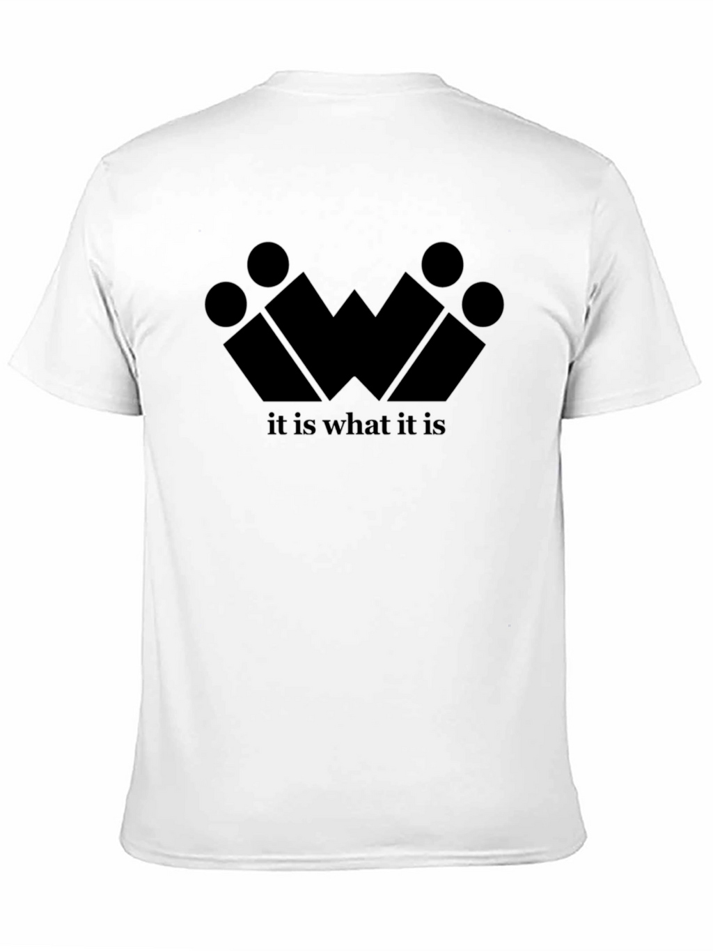 Geometric It Is What It Is Black Tee