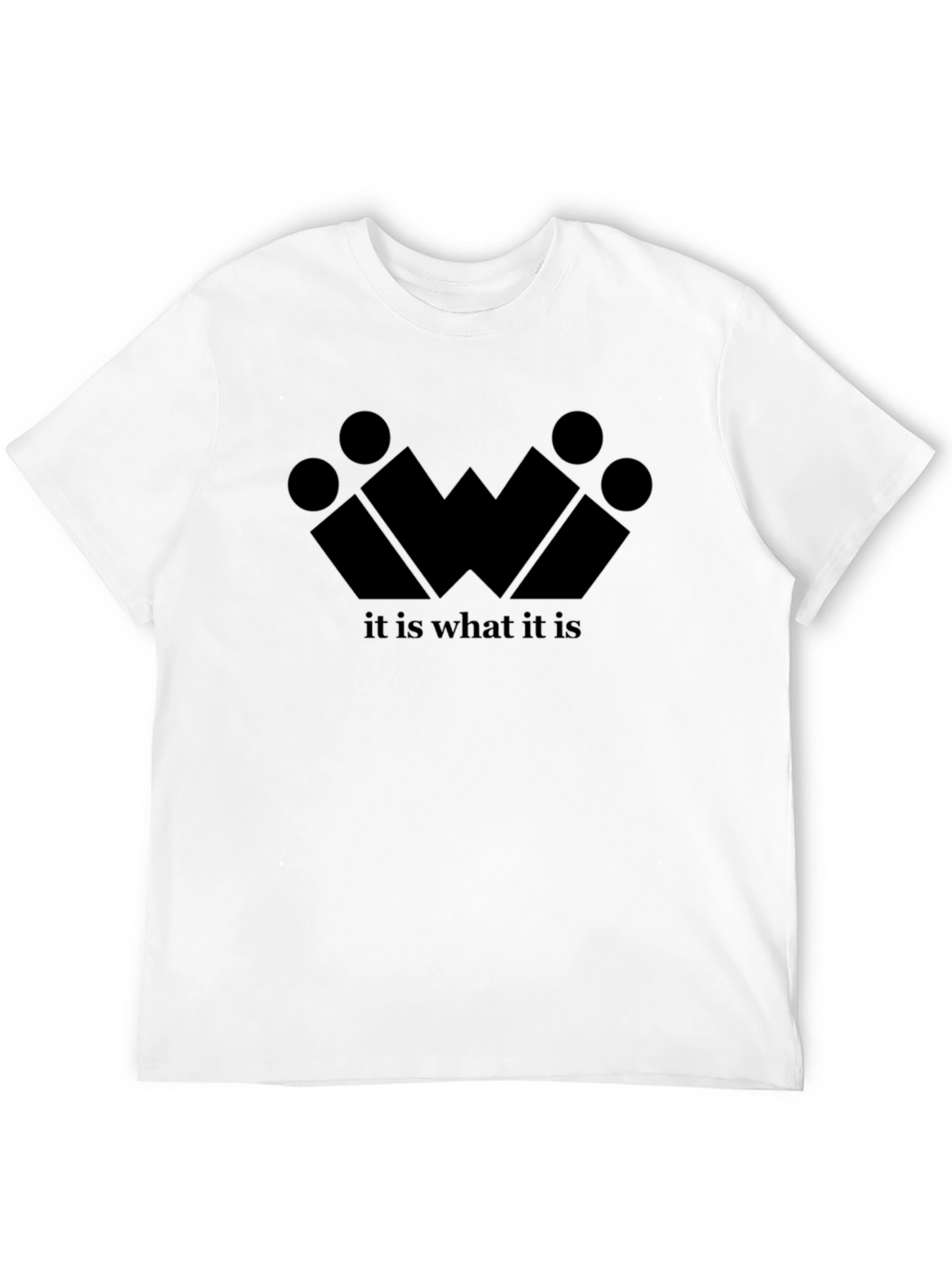Geometric It Is What It Is Black Tee