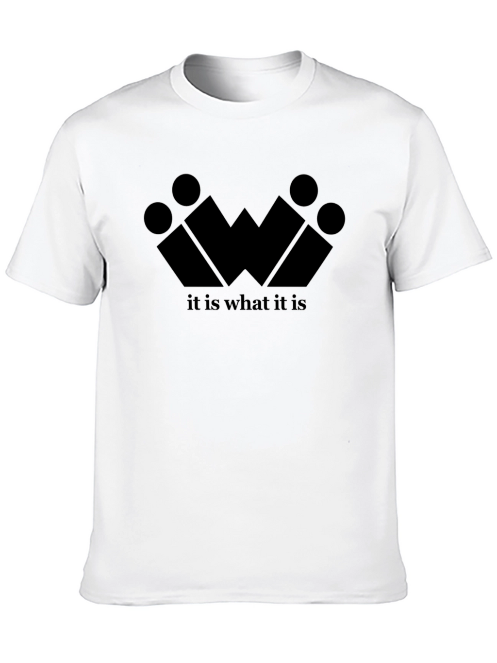 Geometric It Is What It Is Black Tee