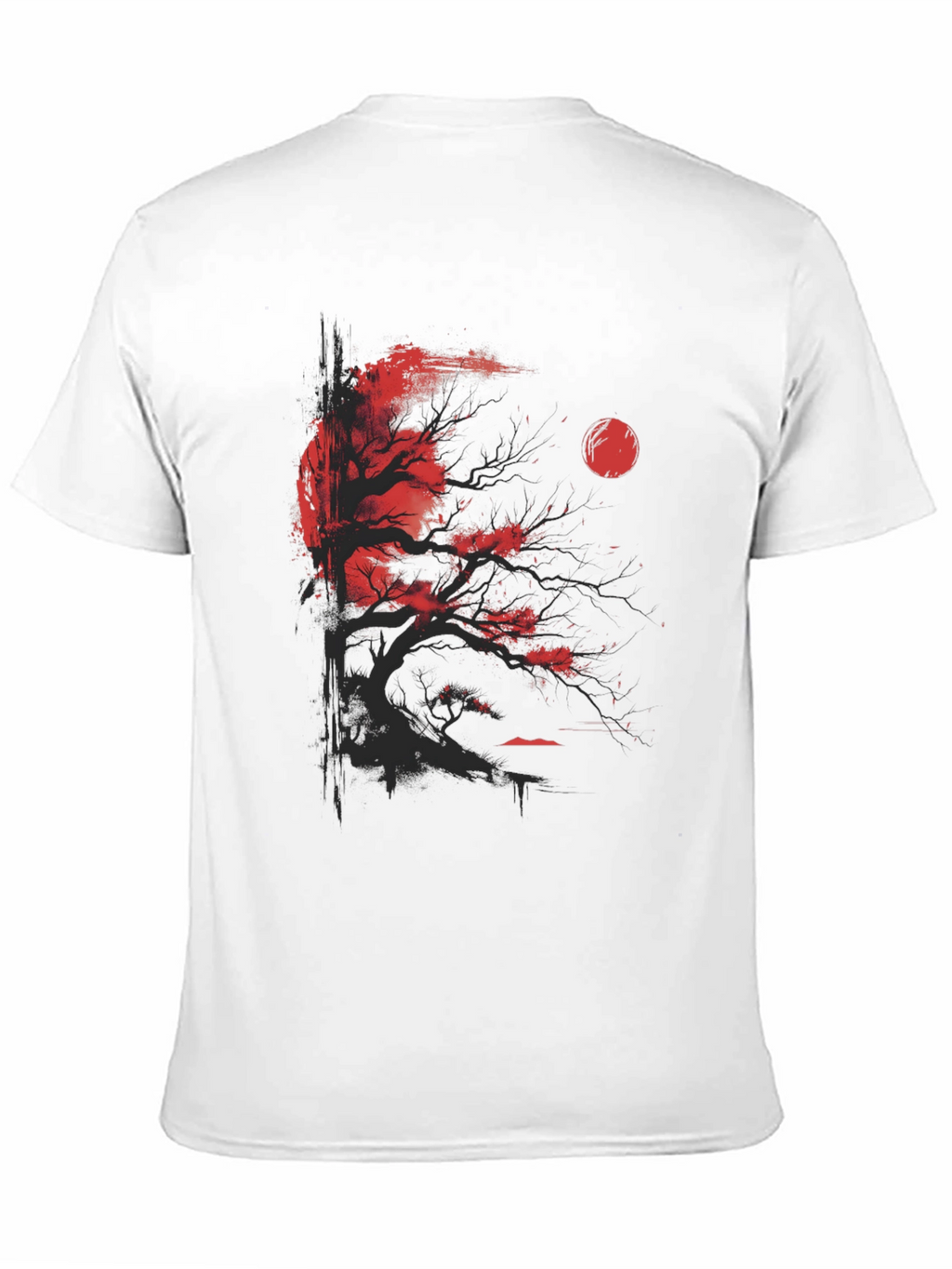 Red Moon Bonsai T-Shirt - Unique Graphic Tee