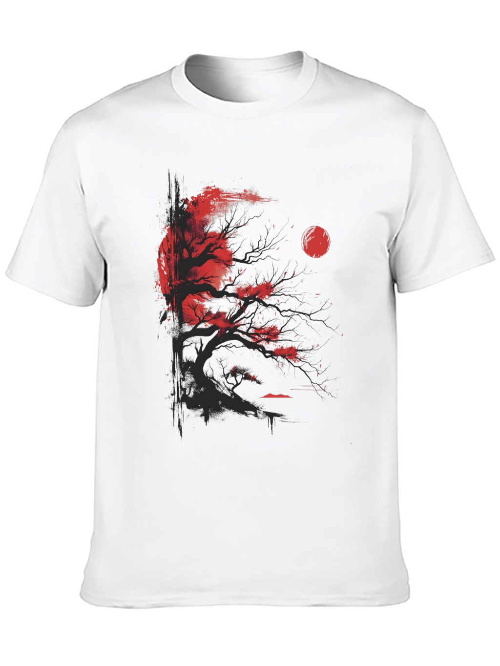 Red Moon Bonsai T-Shirt - Unique Graphic Tee