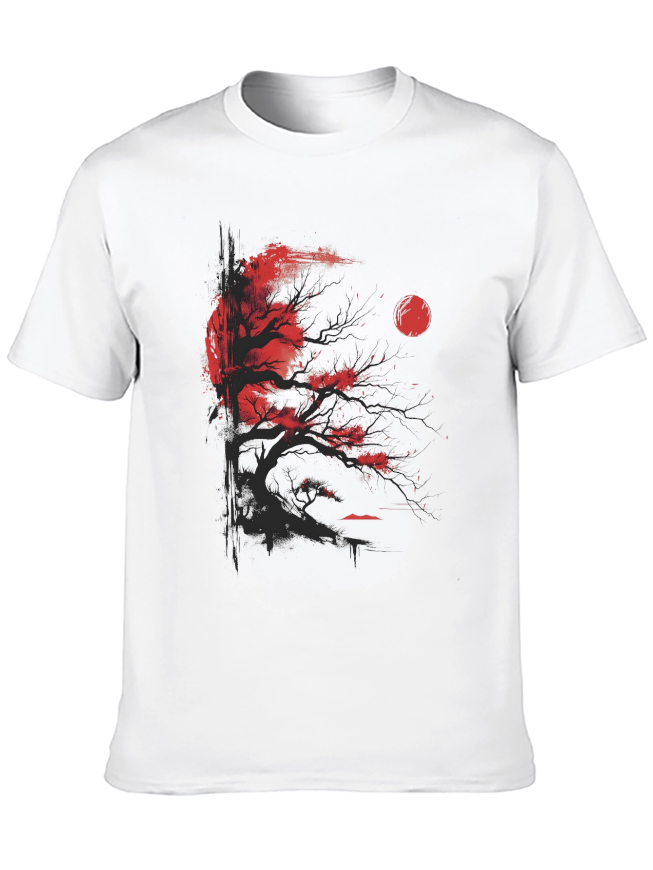 Red Moon Bonsai T-Shirt - Unique Graphic Tee