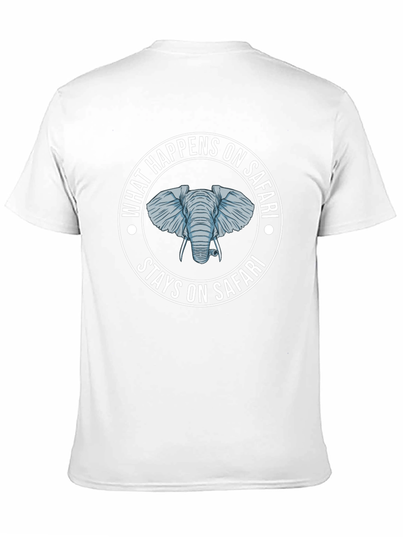 Safari Elephant Graphic T-Shirt - What Happens On Safari