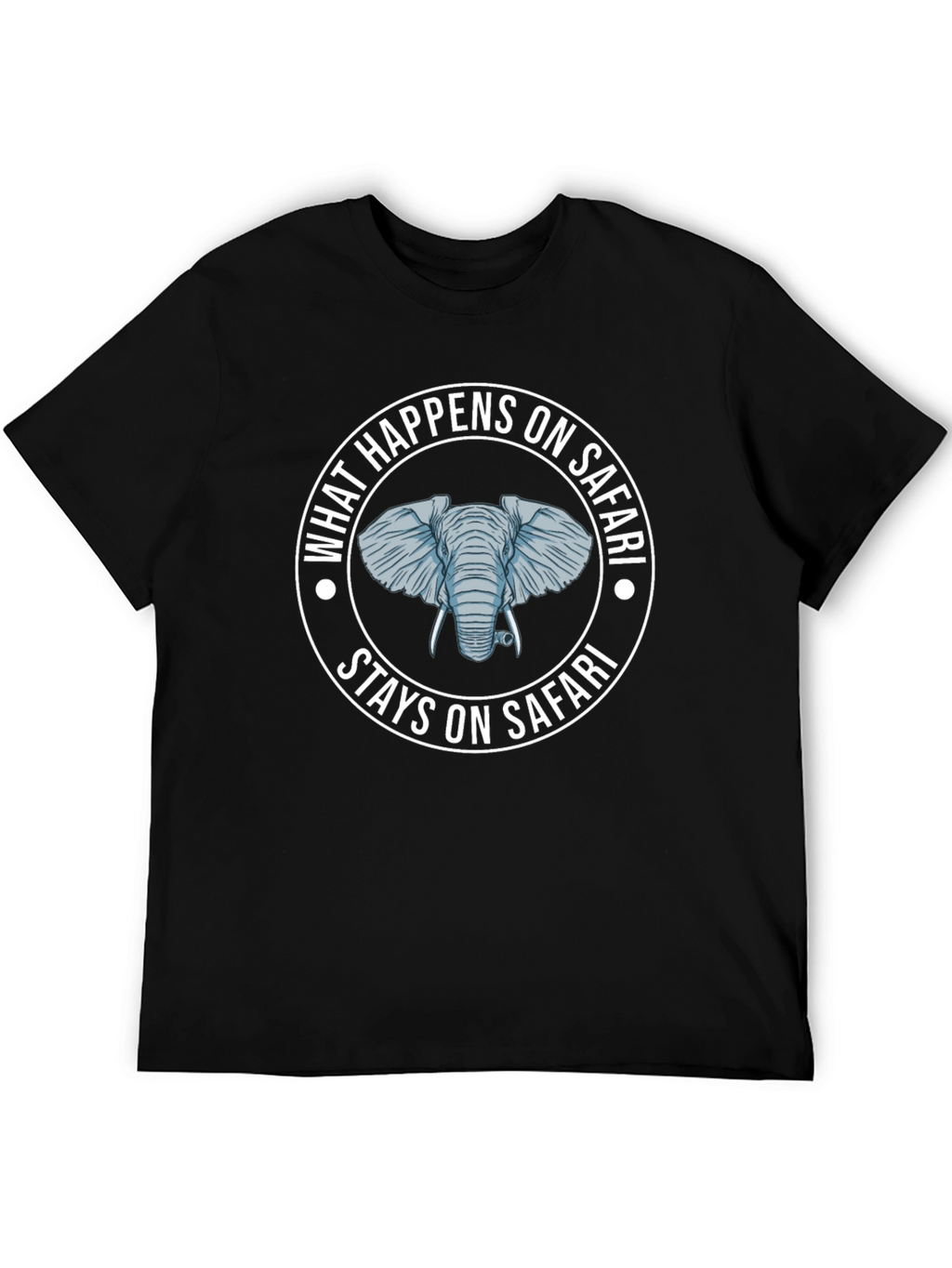Safari Elephant Graphic T-Shirt - What Happens On Safari
