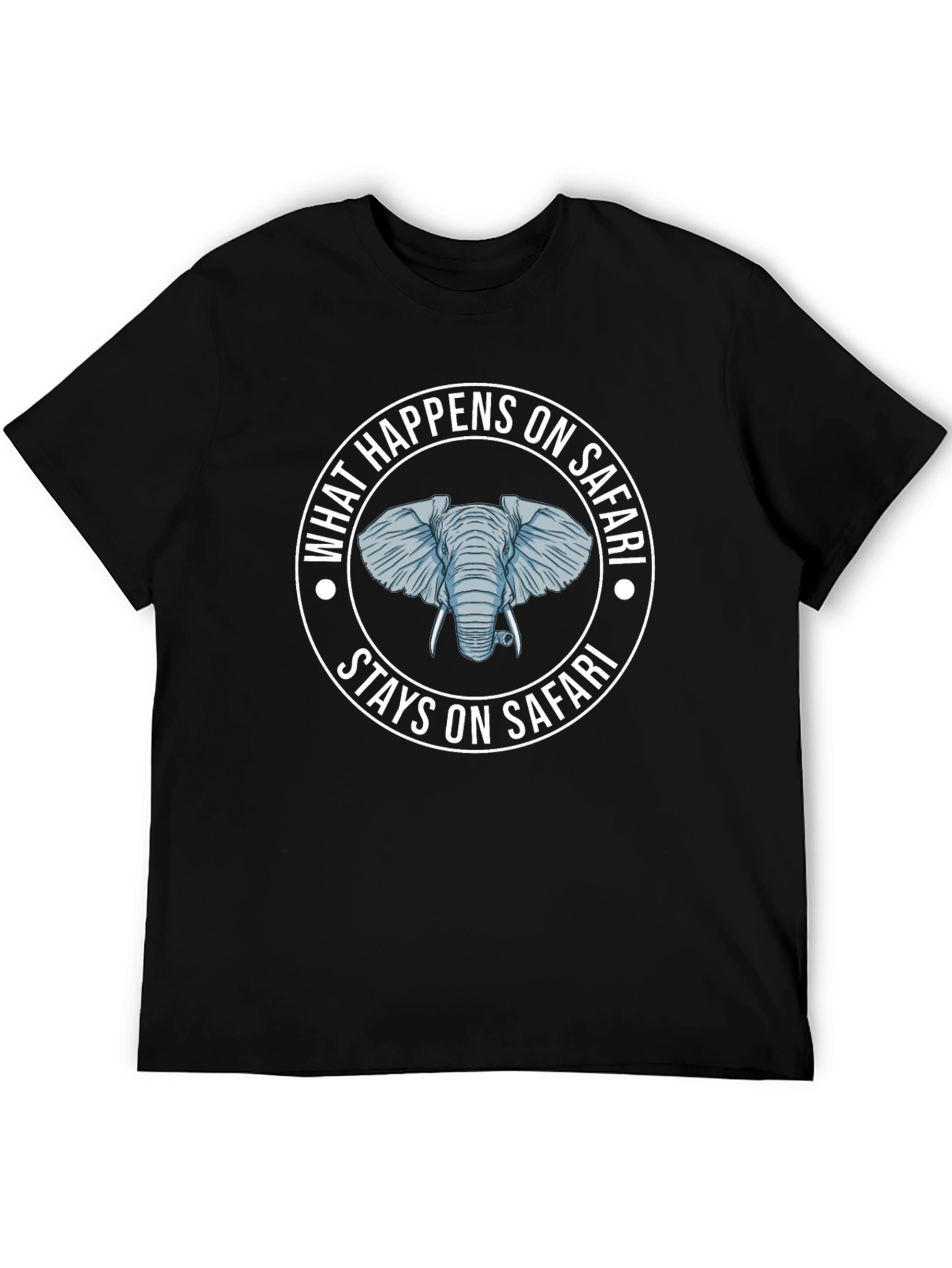 Safari Elephant Graphic T-Shirt - What Happens On Safari