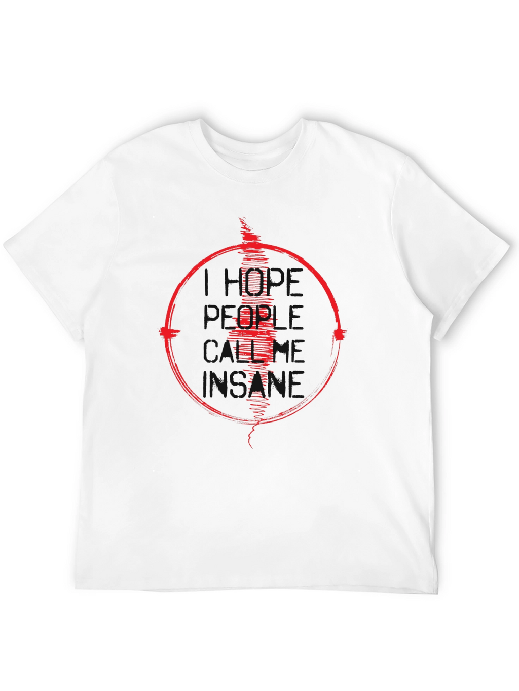 Mens Black T-Shirt with Red Graphic Design