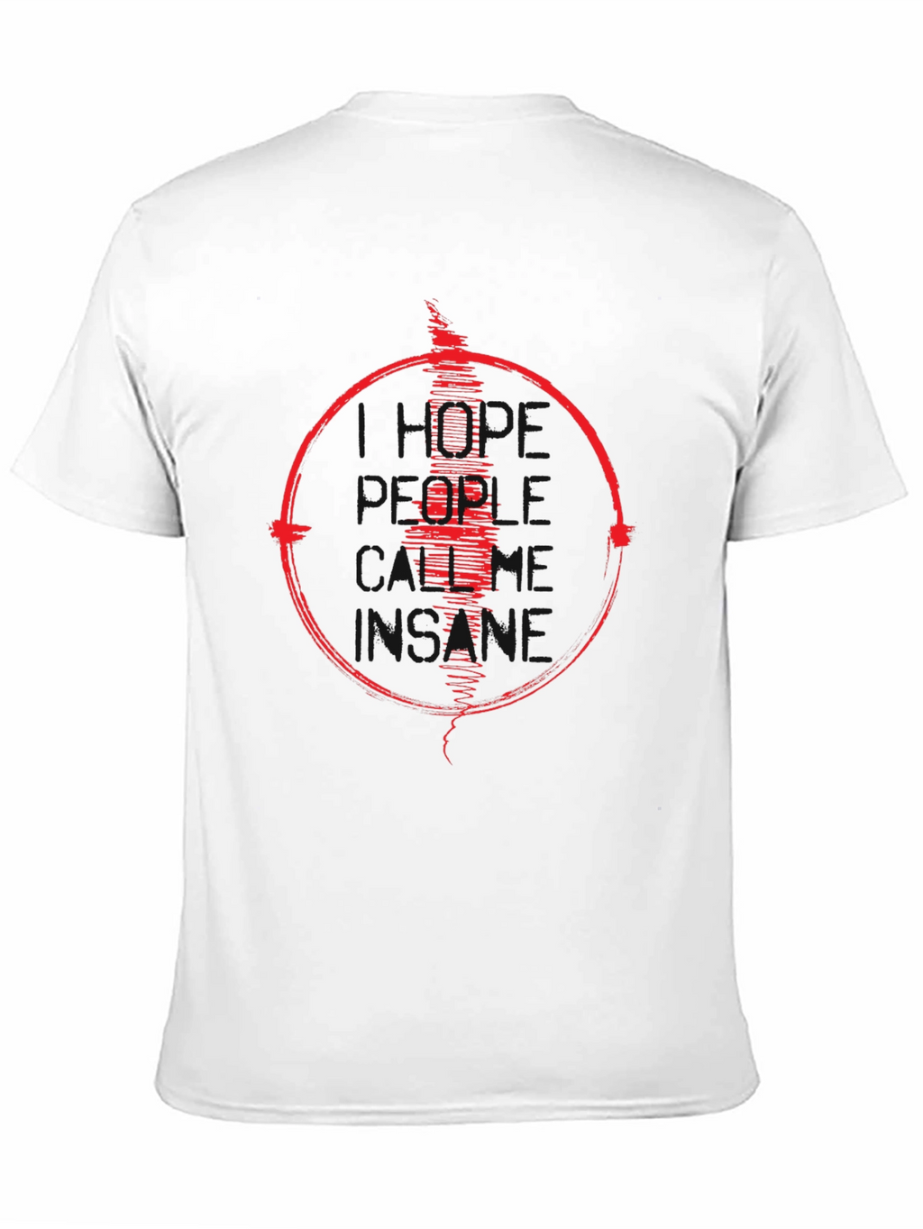 Mens Black T-Shirt with Red Graphic Design