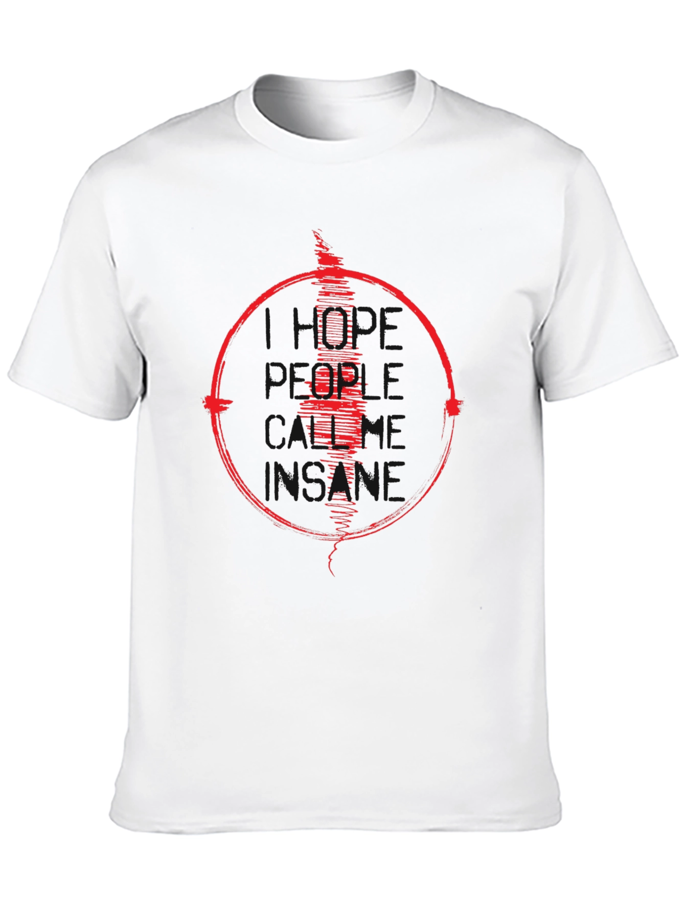 Mens Black T-Shirt with Red Graphic Design