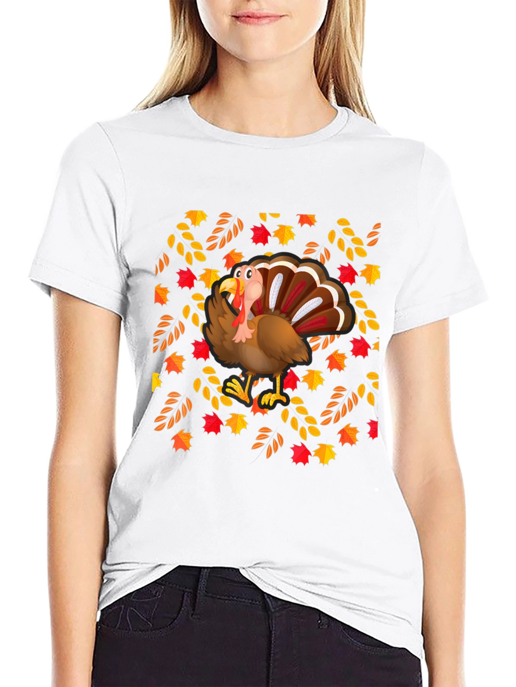 Festive Turkey Graphic Tee - Thanksgiving Style