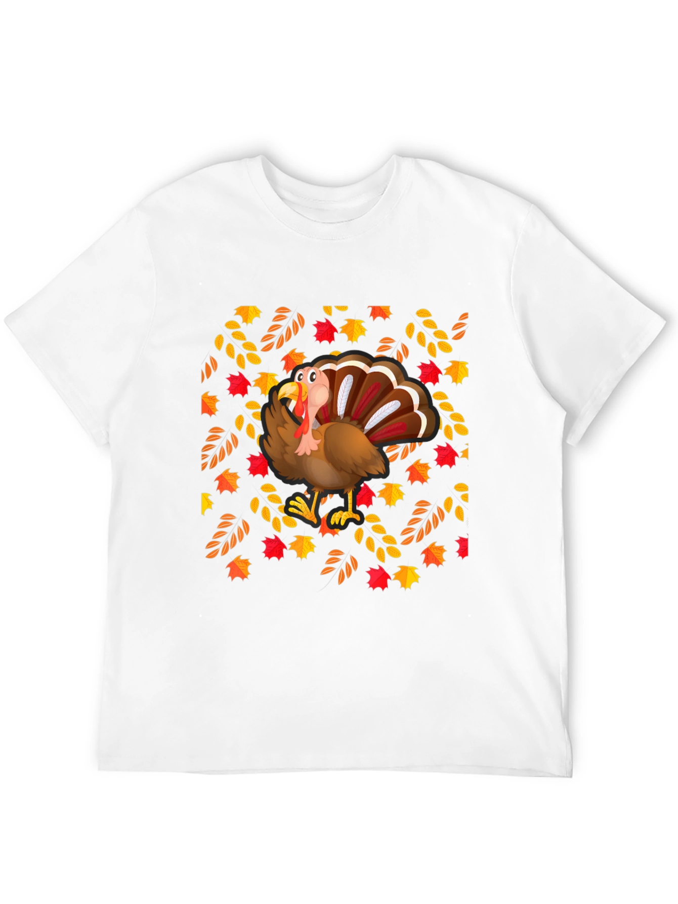 Festive Turkey Graphic Tee - Thanksgiving Style
