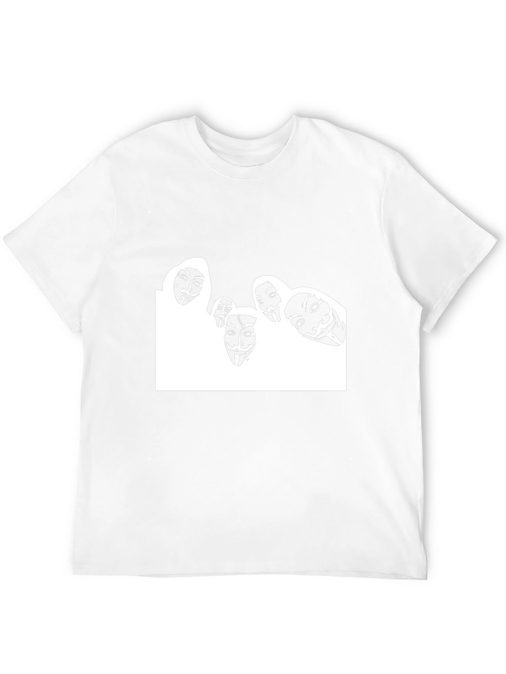 Anonymous Mask Graphic Black T-Shirt