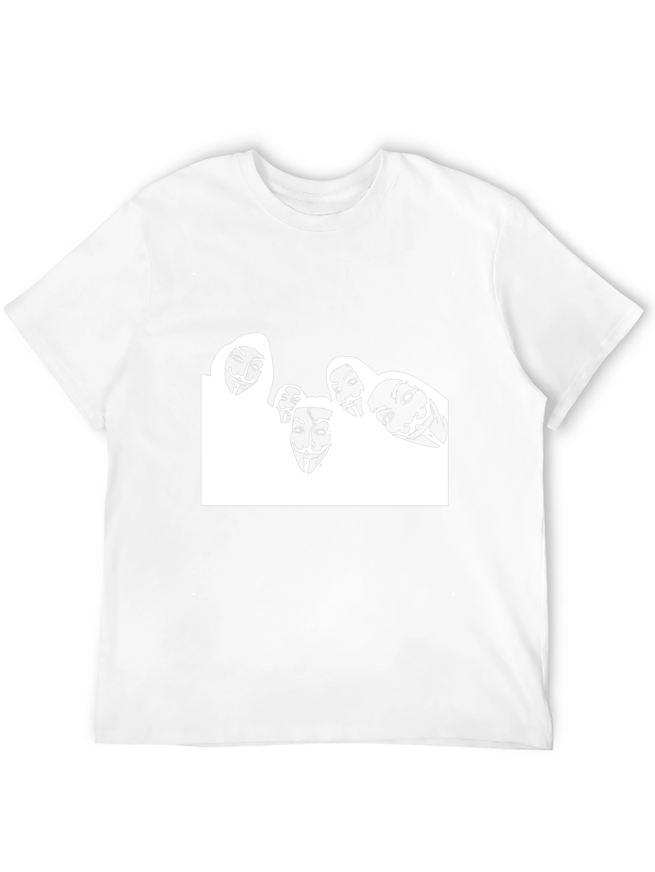 Anonymous Mask Graphic Black T-Shirt
