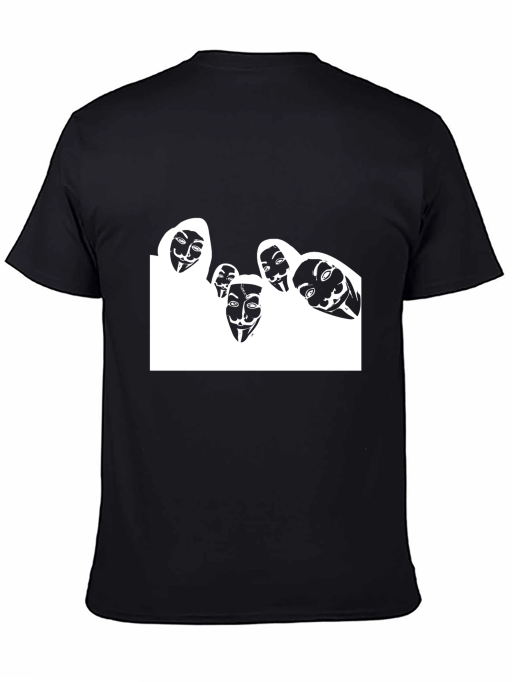 Anonymous Mask Graphic Black T-Shirt