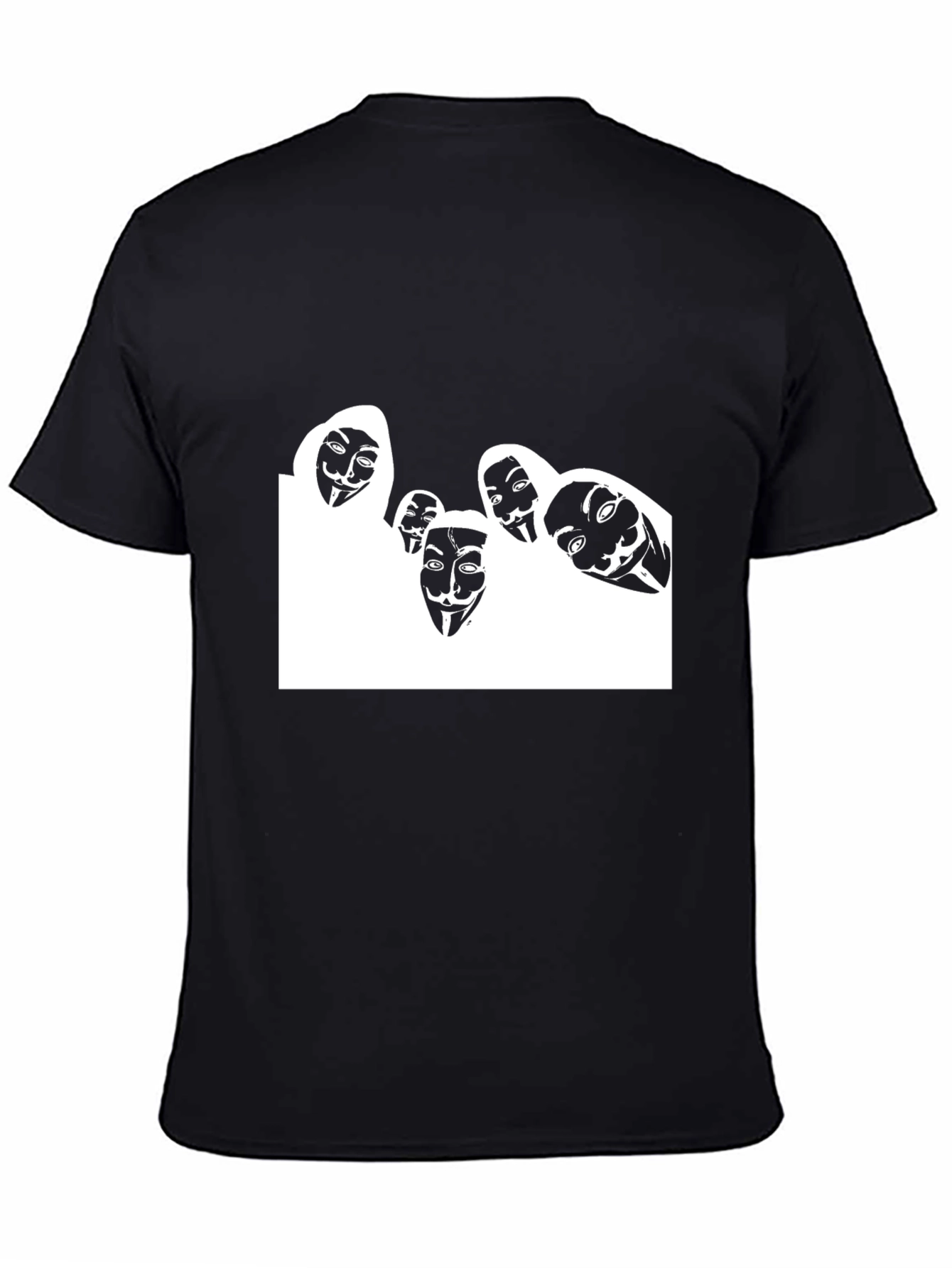 Anonymous Mask Graphic Black T-Shirt
